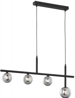 Lampa Wisząca NEPTUN Czarny Szklane Klosze 3xG9 * Jupiter Discount