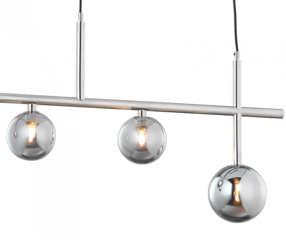 Lampa Wisząca NEPTUN Srebrny Szklane Klosze 3xG9 * Jupiter Outlet