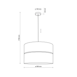 Lampa Wisząca NICOL Czarny Boho Abażur 1xE27 38cm * TK Lighting Online