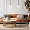 Lampa Wisząca NIKO Złoty Transparentny Szklany Klosz 1xG9 20cm * Eko-light