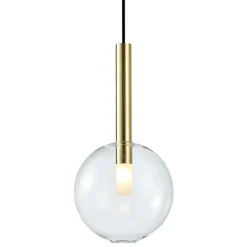Lampa Wisząca NIKO Złoty Transparentny Szklany Klosz 1xG9 20cm * Eko-light