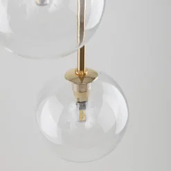 Lampa Wisząca NILOS Czarny Złoty Szklane Klosze 3xG9 * TK Lighting Hot