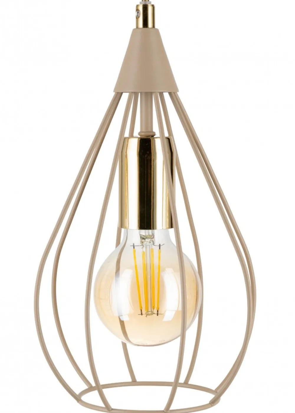 Lampa Wisząca Noa Beżowa 3xE27 75 cm * HowHomely Clearance