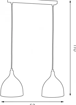Lampa Wisząca NOAK CLASSIC Czarny Biały Metalowy Klosz 2xE27
