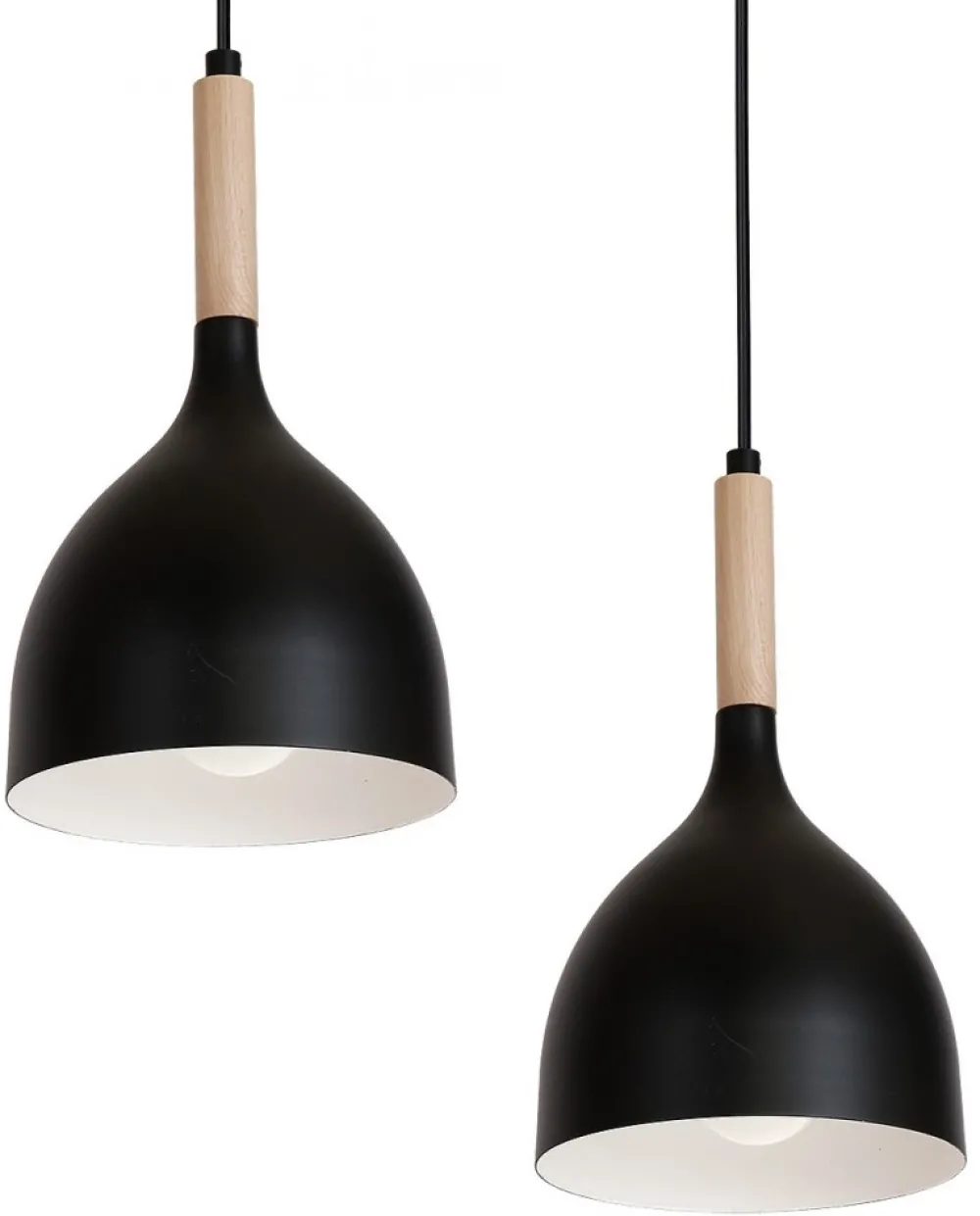 Lampa Wisząca NOAK WOOD Czarny Brązowy Metalowy Klosz 5xE27 J * Luminex Outlet