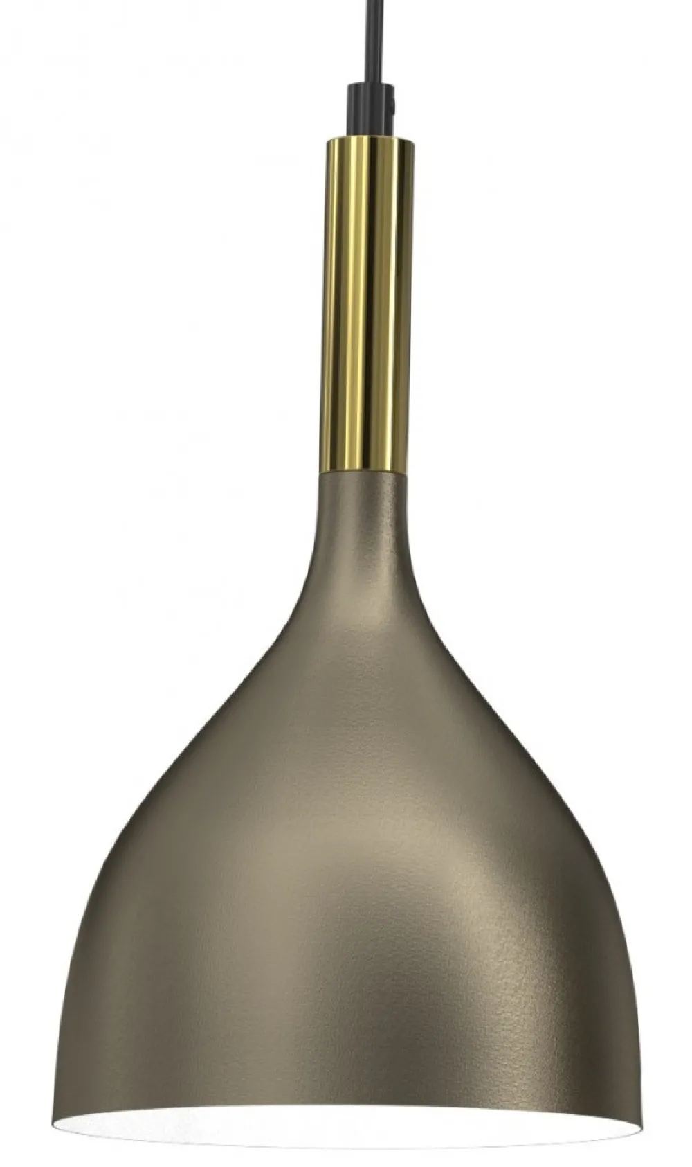 Lampa Wisząca NOAK Złoty Szary Metalowy Klosz 3xE27 * Luminex Outlet