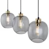 Lampa Wisząca OMEGA Czarny Złoty Szklane Klosze 3xE27 * TK Lighting New