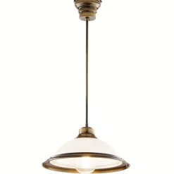 Lampa wisząca OPAL mosiądz patynowany 36 cm 1xE27 * Jupiter Discount