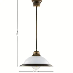 Lampa wisząca OPAL mosiądz patynowany 36 cm 1xE27 * Jupiter Discount