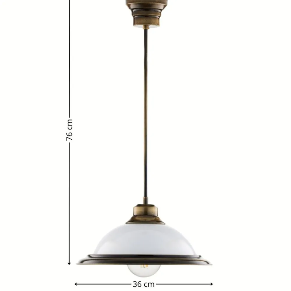 Lampa wisząca OPAL mosiądz patynowany 36 cm 1xE27 * Jupiter Discount