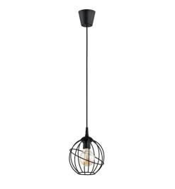 Lampa Wisząca ORBITA Czarny Metalowy Klosz 1xE27 18cm * TK Lighting Outlet