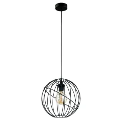 Lampa Wisząca ORBITA Czarny Metalowy Klosz 1xE27 32cm * TK Lighting Clearance