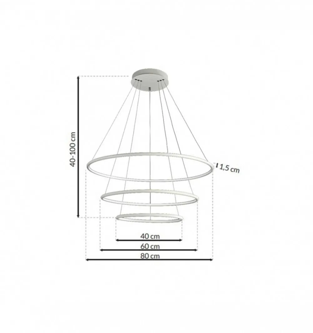 Lampa wisząca ORION led biały 99W * Eko-light Sale