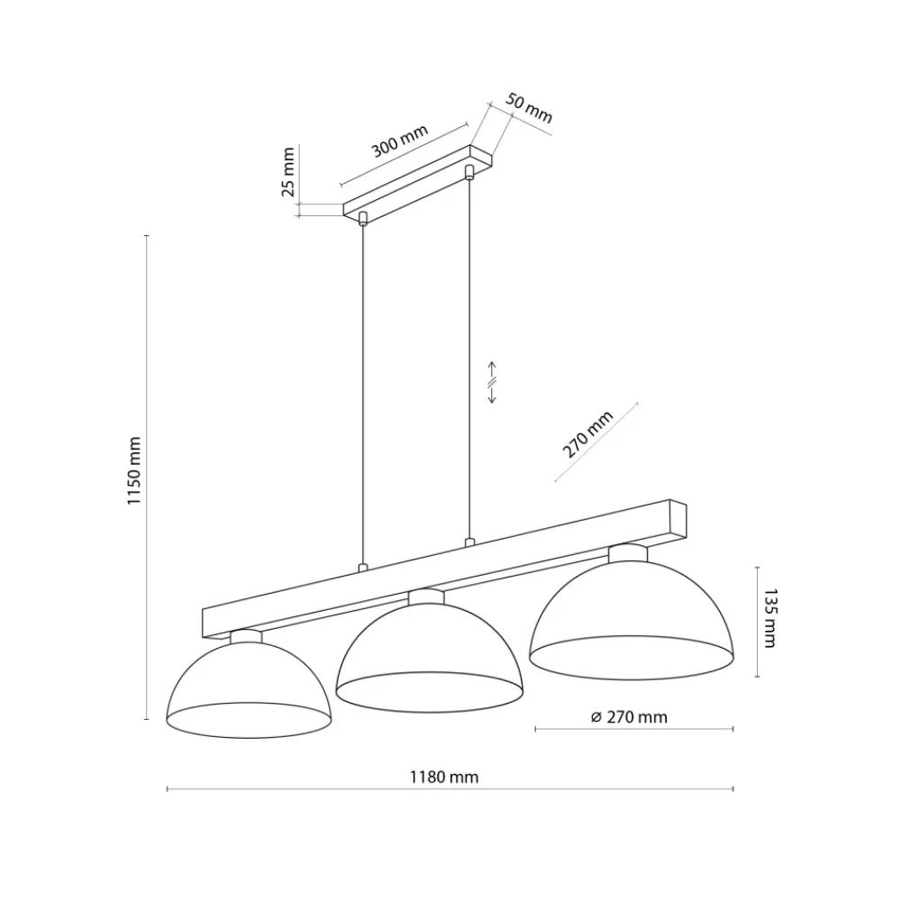 Lampa Wisząca OSLO Biały Metalowe Klosze 3xE27 * TK Lighting Hot