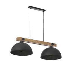 Lampa Wisząca OSLO Brązowy Czarny Metalowe Klosze 2xE27 * TK Lighting New