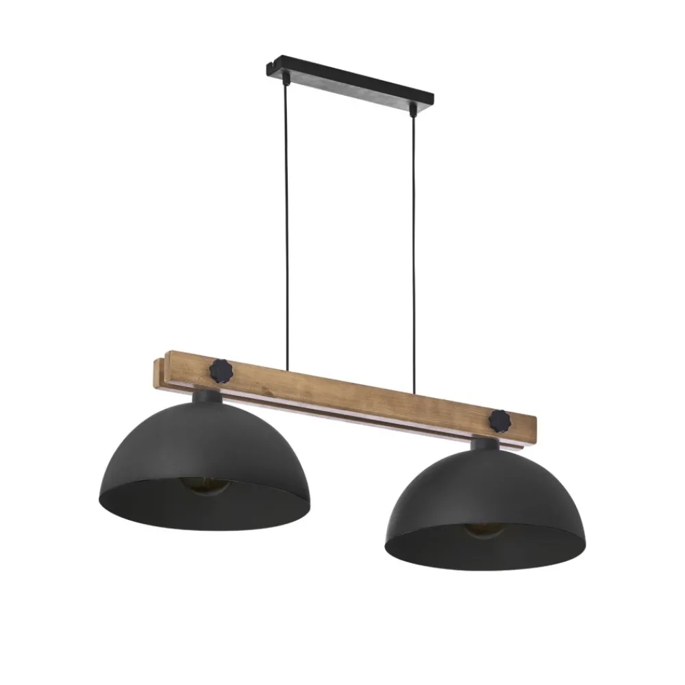 Lampa Wisząca OSLO Brązowy Czarny Metalowe Klosze 2xE27 * TK Lighting New