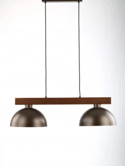 Lampa Wisząca OSLO Brązowy Metalowe Klosze 2xE27 * TK Lighting Discount