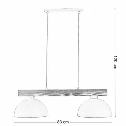 Lampa Wisząca OSLO Brązowy Metalowe Klosze 2xE27 * TK Lighting Discount
