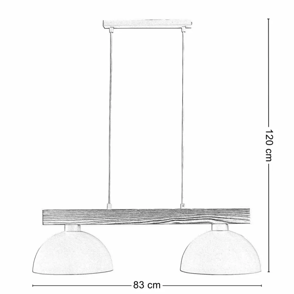 Lampa Wisząca OSLO Brązowy Metalowe Klosze 2xE27 * TK Lighting Discount