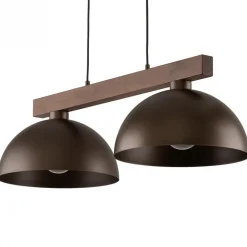 Lampa Wisząca OSLO Brązowy Metalowe Klosze 2xE27 * TK Lighting Discount