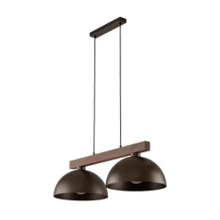 Lampa Wisząca OSLO Brązowy Metalowe Klosze 2xE27 * TK Lighting Discount
