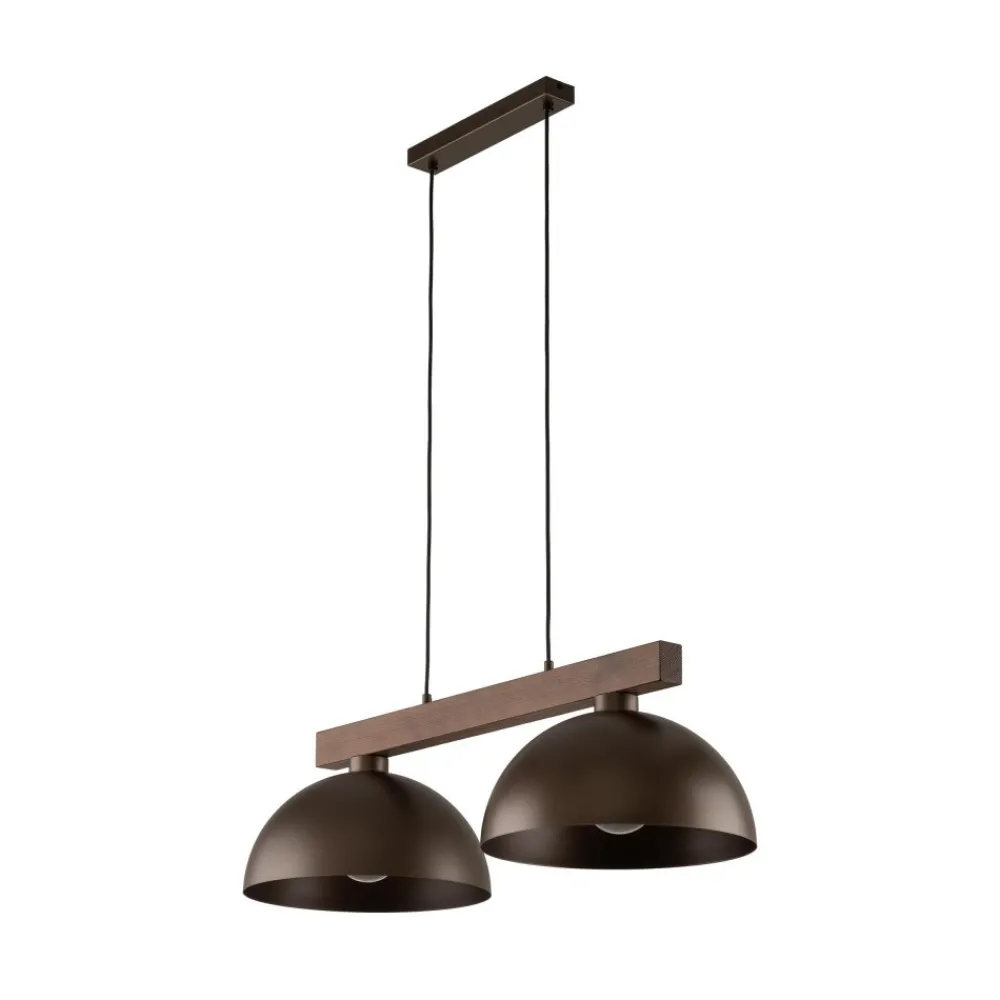 Lampa Wisząca OSLO Brązowy Metalowe Klosze 2xE27 * TK Lighting Discount