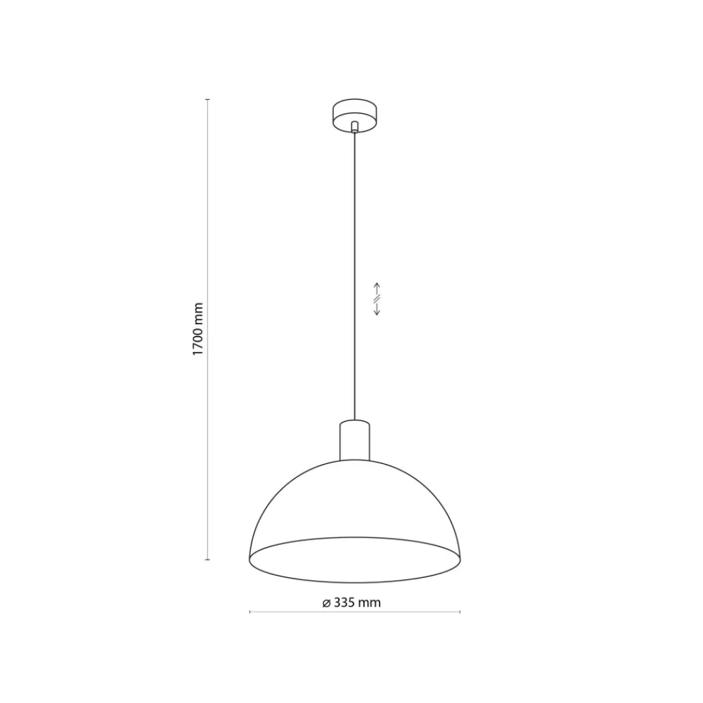 Lampa Wisząca OSLO Czarny Metalowy Klosz 1xE27 33,5cm * TK Lighting Sale