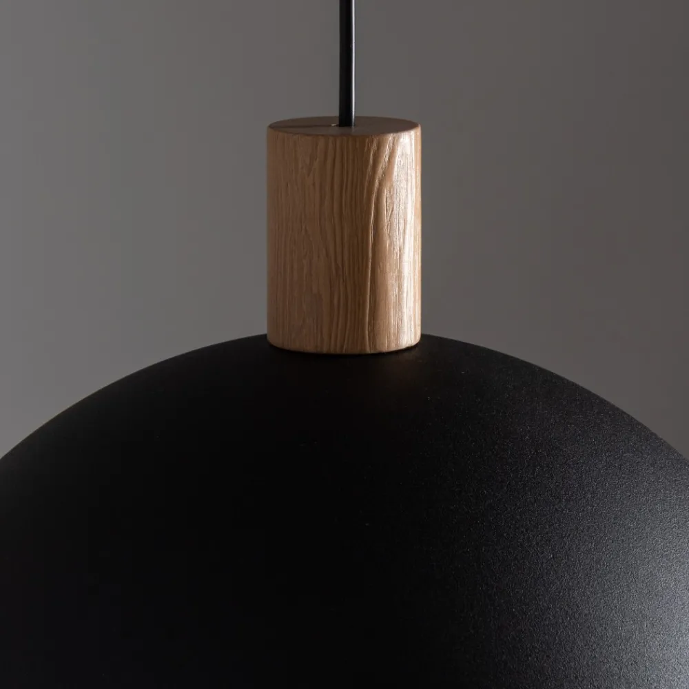 Lampa Wisząca OSLO Czarny Metalowy Klosz 1xE27 33,5cm * TK Lighting Sale