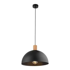 Lampa Wisząca OSLO Czarny Metalowy Klosz 1xE27 33,5cm * TK Lighting Sale