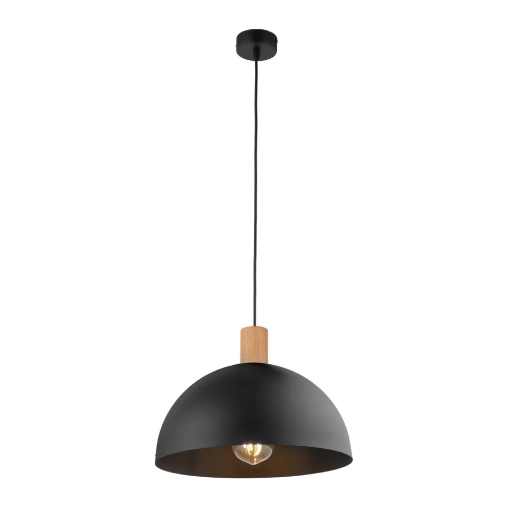 Lampa Wisząca OSLO Czarny Metalowy Klosz 1xE27 33,5cm * TK Lighting Sale
