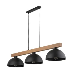 Lampa Wisząca OSLO Czarny Metalowe Klosze 3xE27 * TK Lighting