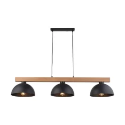 Lampa Wisząca OSLO Czarny Metalowe Klosze 3xE27 * TK Lighting
