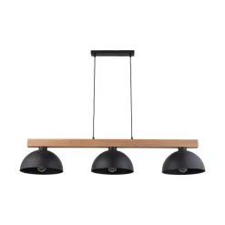 Lampa Wisząca OSLO Czarny Metalowe Klosze 3xE27 * TK Lighting