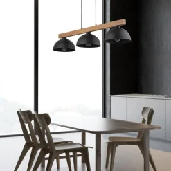 Lampa Wisząca OSLO Czarny Metalowe Klosze 3xE27 * TK Lighting