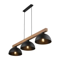 Lampa Wisząca OSLO Czarny Metalowe Klosze 3xE27 * TK Lighting