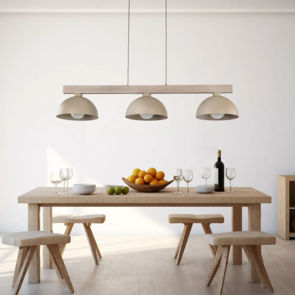 Lampa wisząca OSLO sabia beżowa 3xE27 * TK Lighting Best