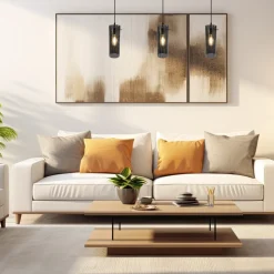 Lampa wisząca PADOVA Czarna Szklana 3xE27 * Eko-light Best