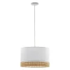Lampa Wisząca PAGLIA Biały Boho Abażur 1xE27 38cm * TK Lighting Clearance