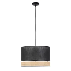 Lampa Wisząca PAGLIA Czarny Boho Abażur 1xE27 38cm * TK Lighting Outlet