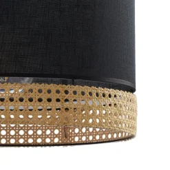 Lampa Wisząca PAGLIA Czarny Boho Abażur 1xE27 38cm * TK Lighting Outlet