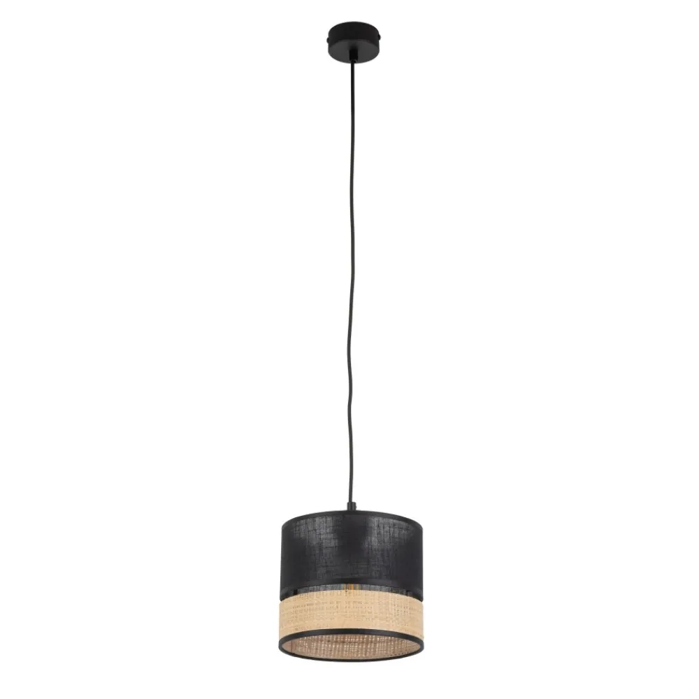 Lampa Wisząca PAGLIA Czarny Boho Abażur 1xE27 20cm * TK Lighting Sale