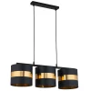 Lampa Wisząca PARIS Czarny Złoty Abażury 3xE27 * TK Lighting Discount