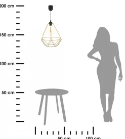 Lampa wisząca Paris Diamond 35 cm miedź * HowHomely Best