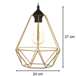 Lampa wisząca Paris Diamond 24 cm miedź * HowHomely Sale