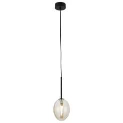Lampa wisząca PEARL czarna klosz koniak 1xG9 * TK Lighting Online