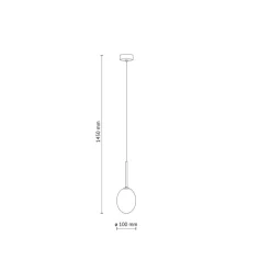 Lampa wisząca PEARL czarna klosz koniak 1xG9 * TK Lighting Online