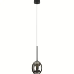 Lampa wisząca PEARL czarna klosz grafitowy 1xG9 * TK Lighting Best