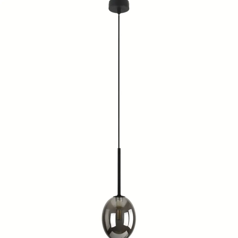 Lampa wisząca PEARL czarna klosz grafitowy 1xG9 * TK Lighting Best
