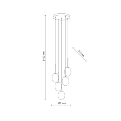 Lampa wisząca PEARL czarna 5xG9 * TK Lighting Discount
