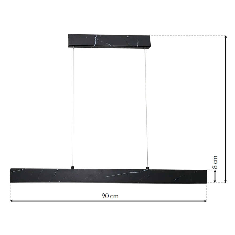 Lampa wisząca PIERCE czarny 18W LED * Eko-light